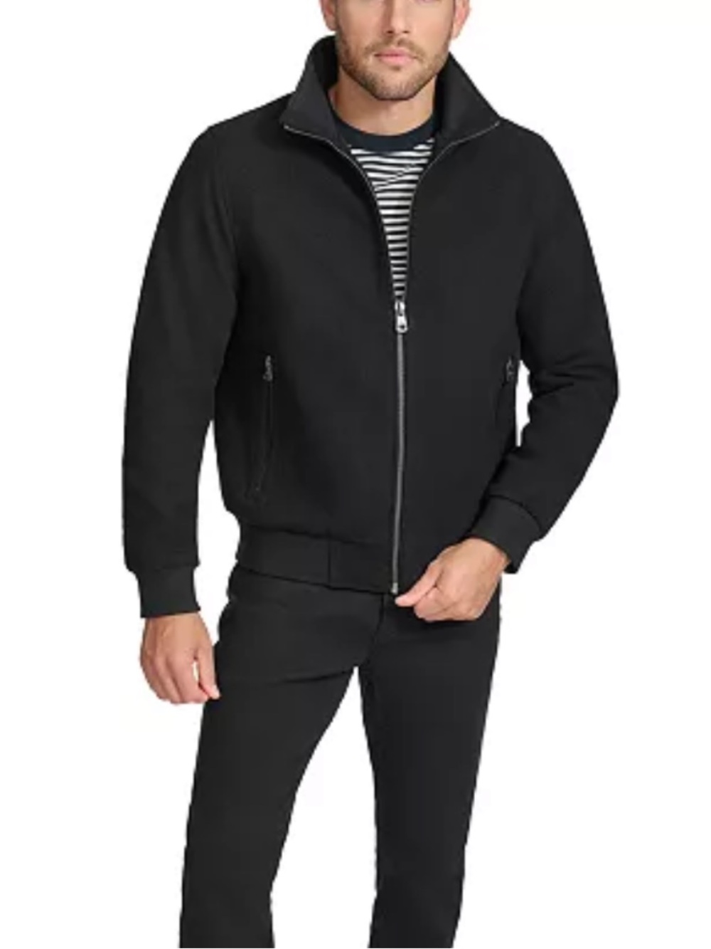 Calvin Klein Mens Wool Bomber Jacket NWT
